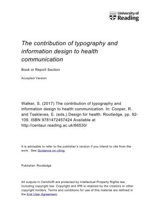 The Contribution of Typography and Information Design to Health Communication