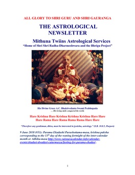 The Astrological Newsletter