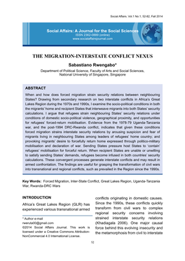 The Migration-Interstate Conflict Nexus