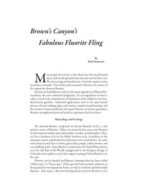 Brown's Canyon's Fabulous Fluorite Fling