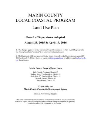 MARIN COUNTY LOCAL COASTAL PROGRAM Land Use Plan