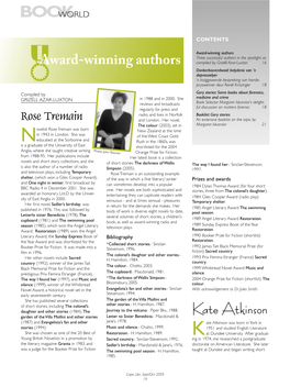 Kate Atkinson 8Award-Winning Authors
