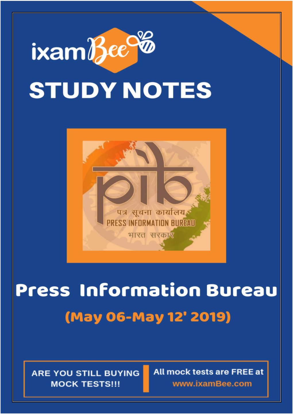 Weekly PIB Capsule 6Th May 2019 to 12Th May 2019