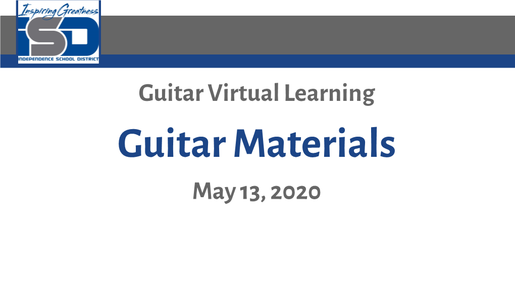 Guitar Materials May 13, 2020