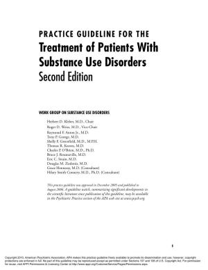 Treatment of Patients with Substance Use Disorders Second Edition