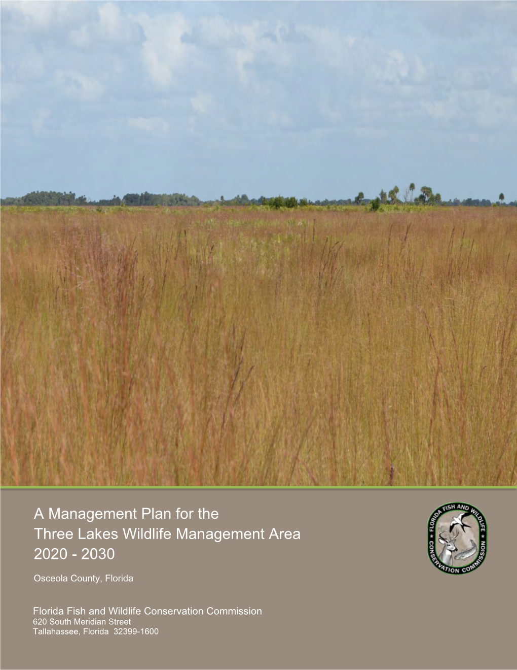 2020-2030 Management Plan for the Three Lakes Wildlife