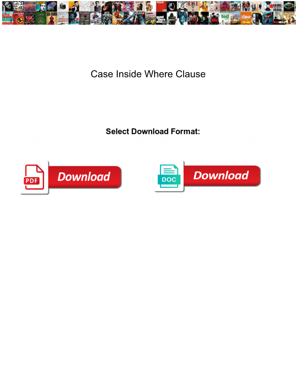 Case Inside Where Clause