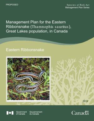 Eastern Ribbonsnake (Thamnophis Sauritus), Great Lakes Population, in Canada