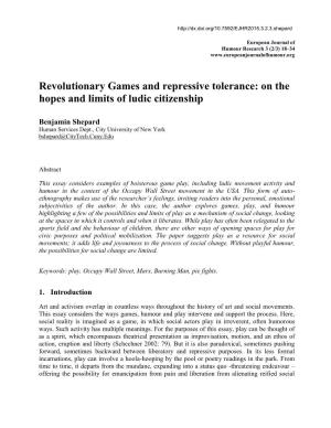 Revolutionary Games and Repressive Tolerance: on the Hopes and Limits of Ludic Citizenship