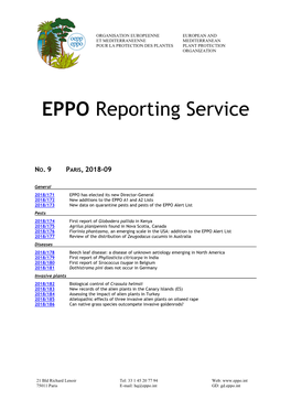 EPPO Reporting Service