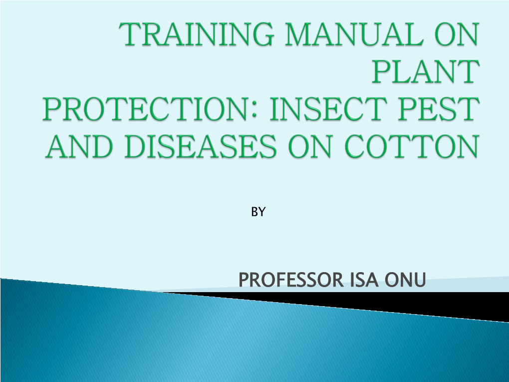 Insect Pest and Diseases on Cotton