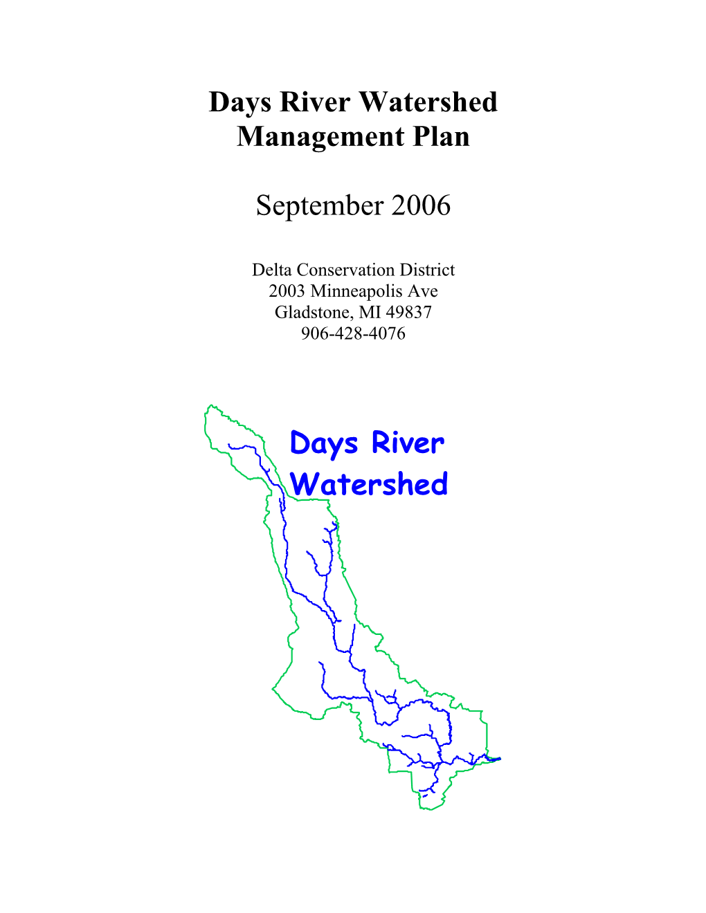 Days River Watershed Management Plan