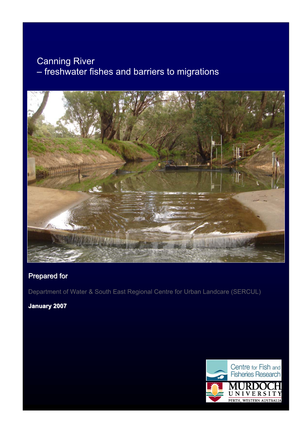 Canning River – Freshwater Fishes and Barriers to Migrations