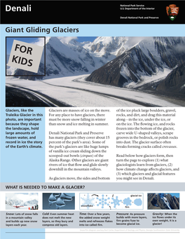 Glacier Activity Booklet for Children