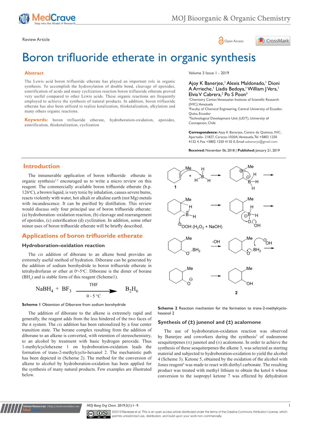 Boron Trifluoride Etherate in Organic Synthesis