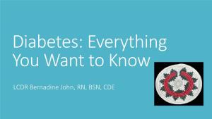 Diabetes: Everything You Want to Know
