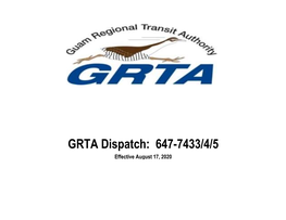 GRTA Bus Schedule Effective August 17, 2020.Pdf