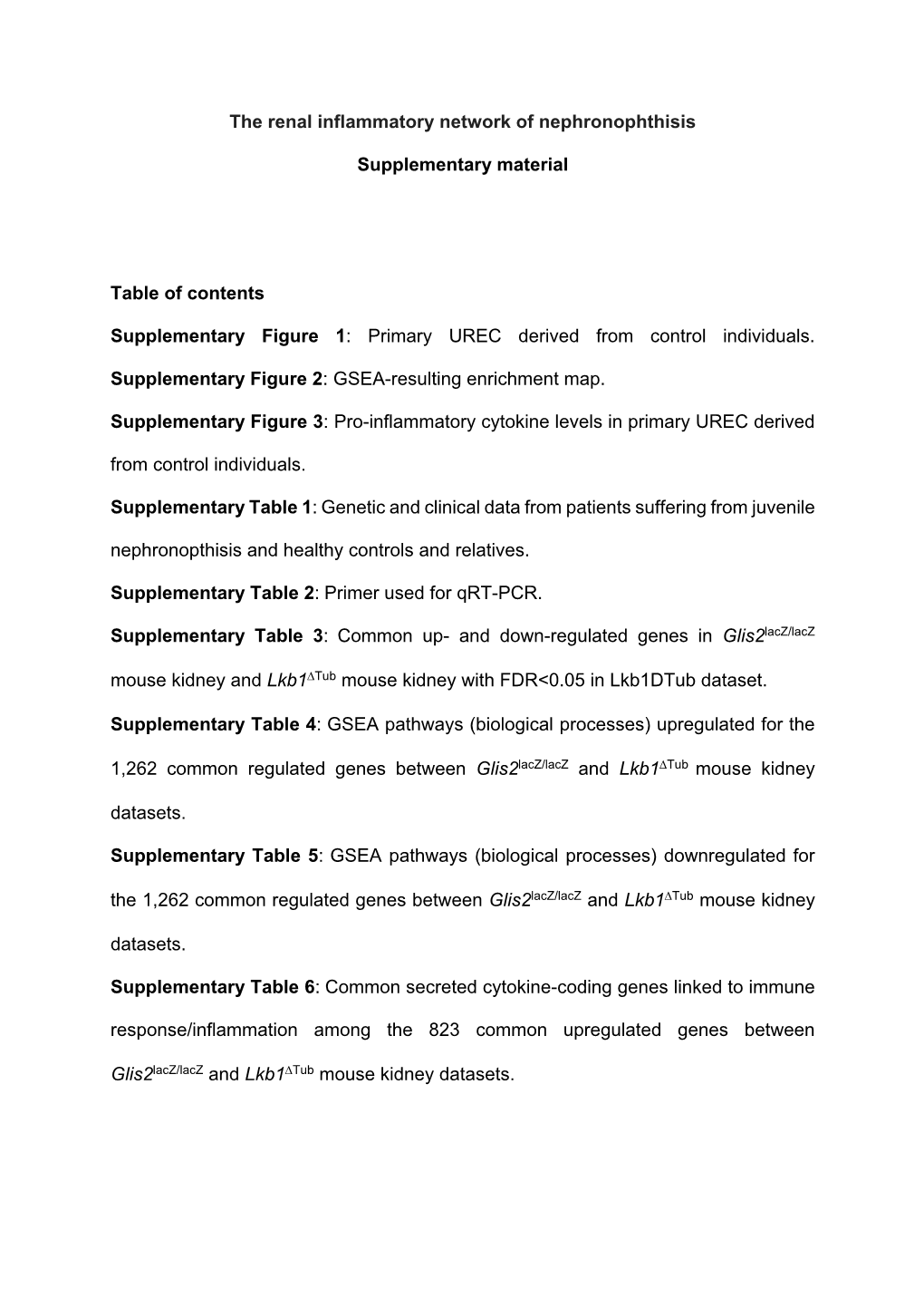 Primary UREC Derived from Control Individuals