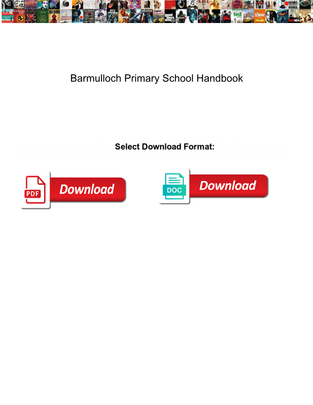Barmulloch Primary School Handbook