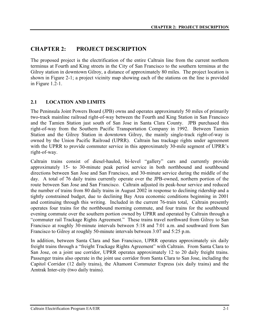 Chapter 2: Project Description