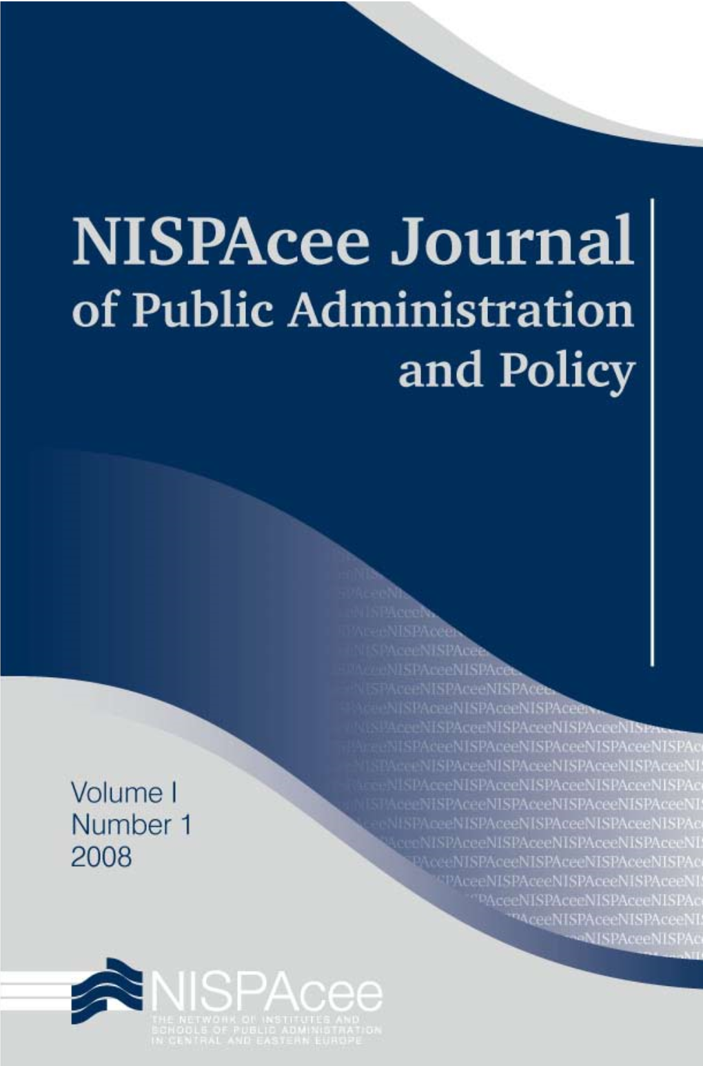 Nispacee Journal of Public Administration and Policy