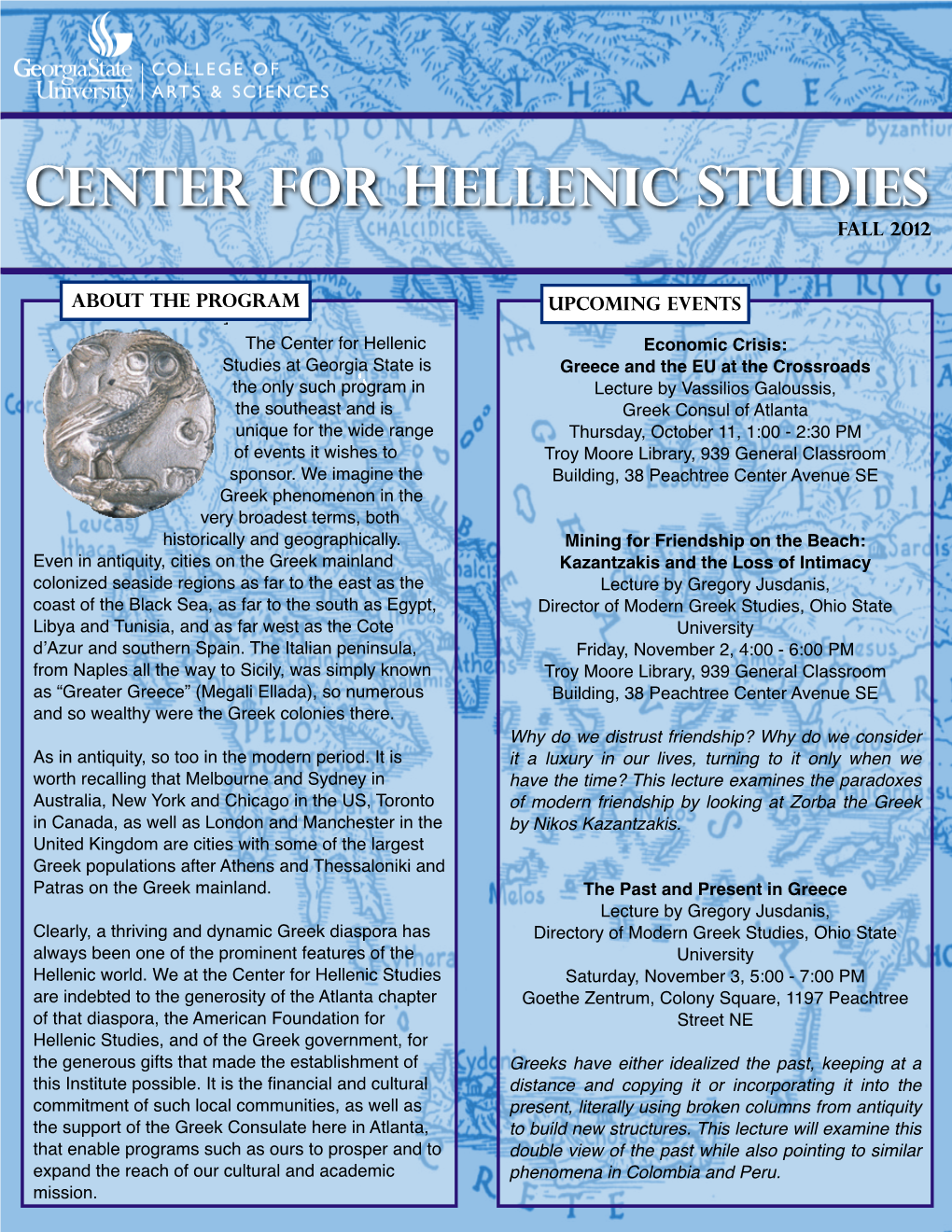 Center for Hellenic Studies Fall 2012