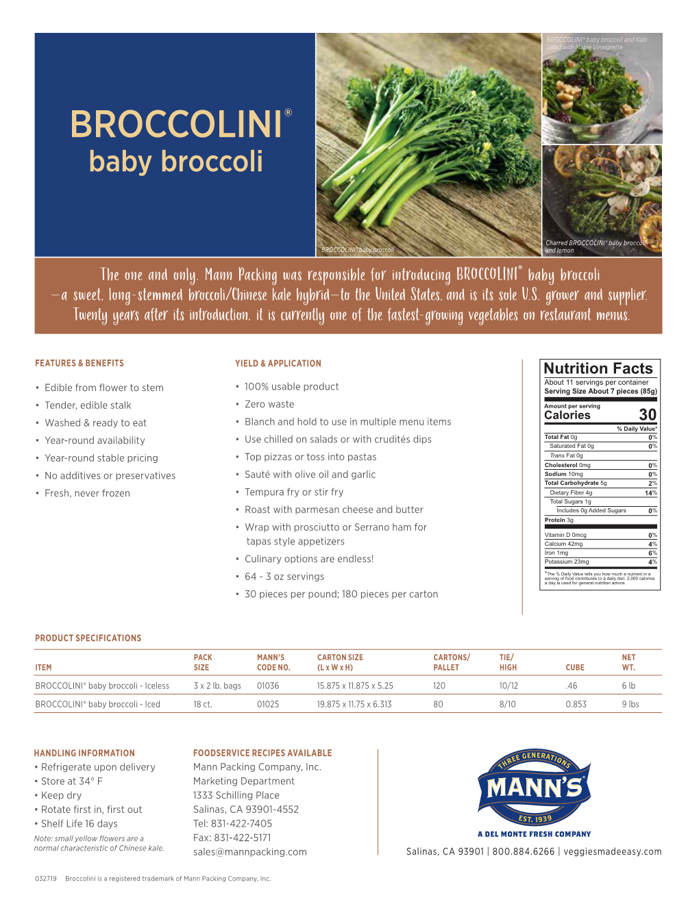 BROCCOLINI® Baby Broccoli and Kale Salad with Maple Vinaigrette