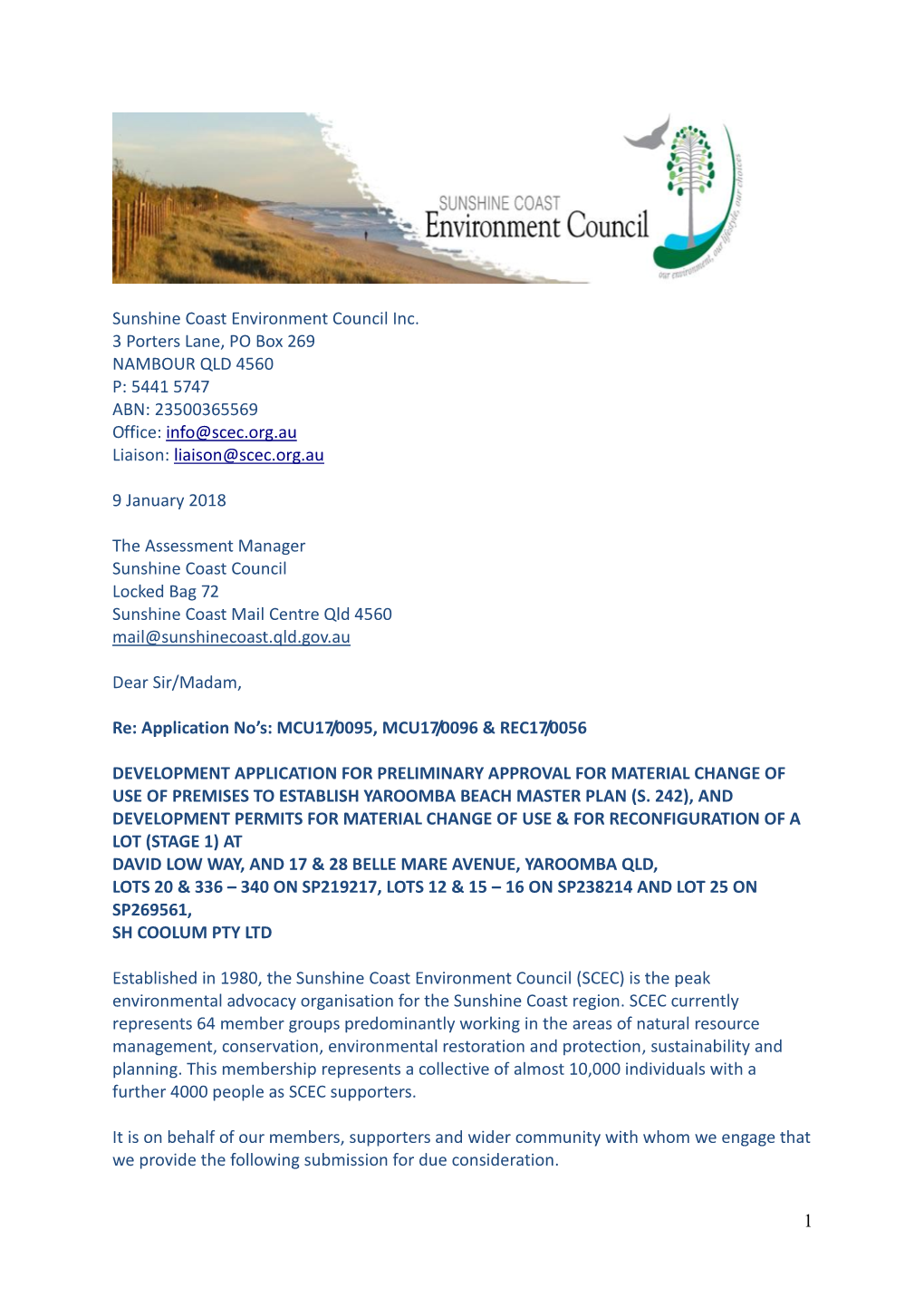 1 Sunshine Coast Environment Council Inc. 3