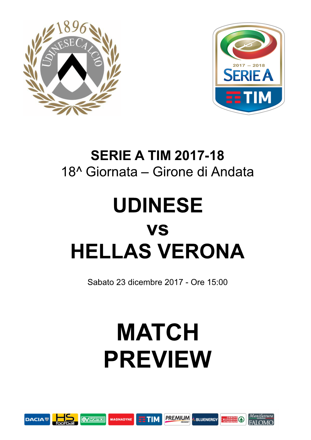 UDINESE Vs HELLAS VERONA