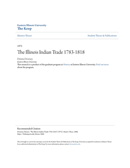The Illinois Indian Trade 1783-1818