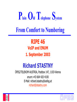 Voip and ENUM 1