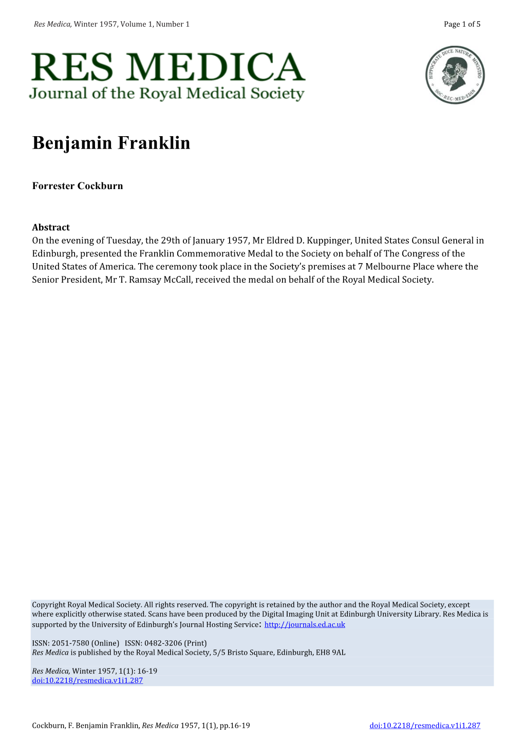 Benjamin Franklin