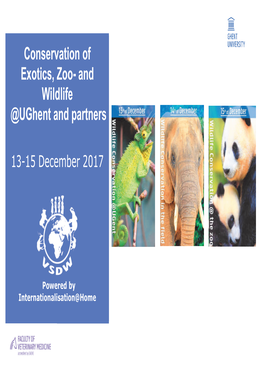 Conservation of Exotics, Zoo- and Wildlife @Ughent and Partners