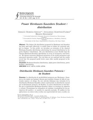 Power Birnbaum-Saunders Student T Distribution