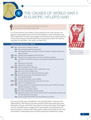 6 the Causes of World War Ii in Europe: Hitlerls