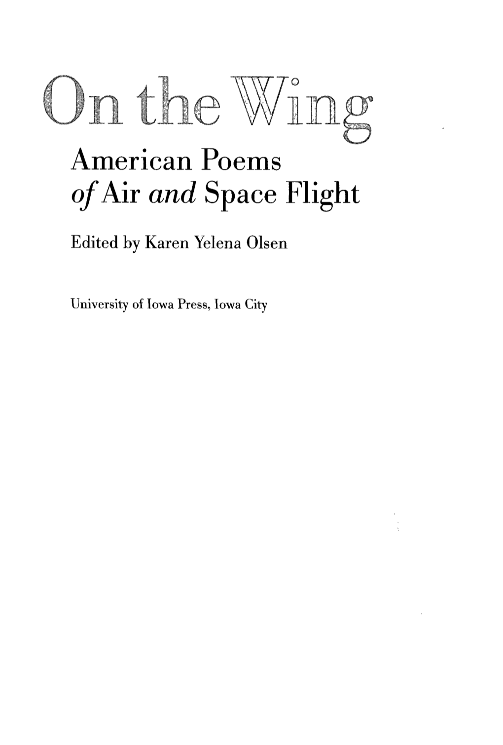 American Poems O/Air and Space Flight