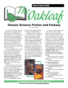 Classic Science Fiction and Fantasy by Chris Hendel