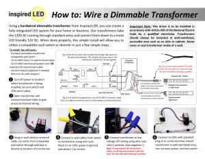 How To: Wire a Dimmable Transformer