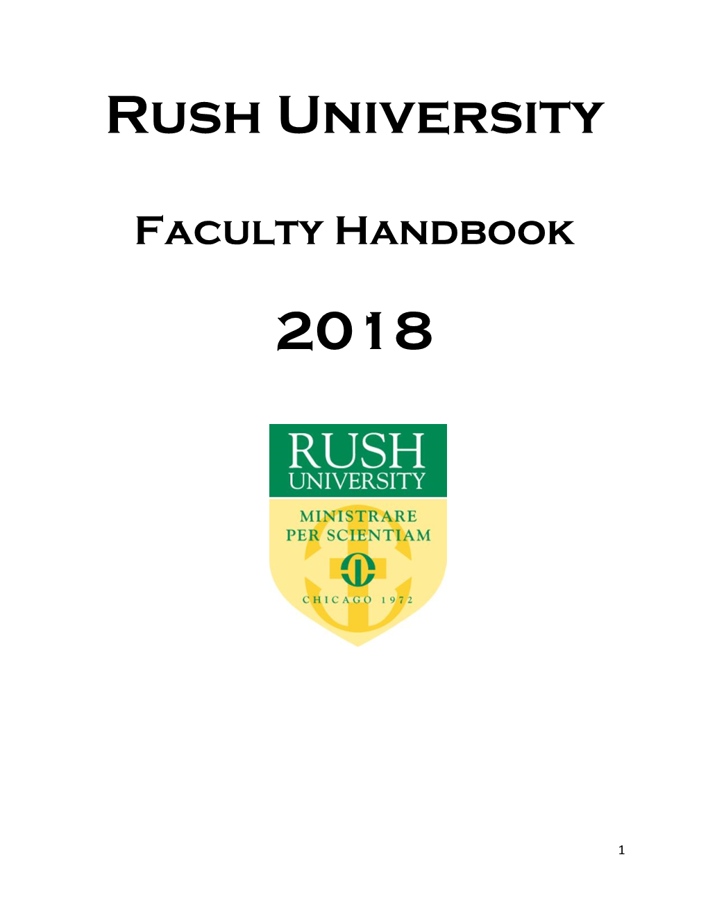 Faculty Handbook