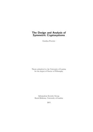 The Design and Analysis of Symmetric Cryptosystems