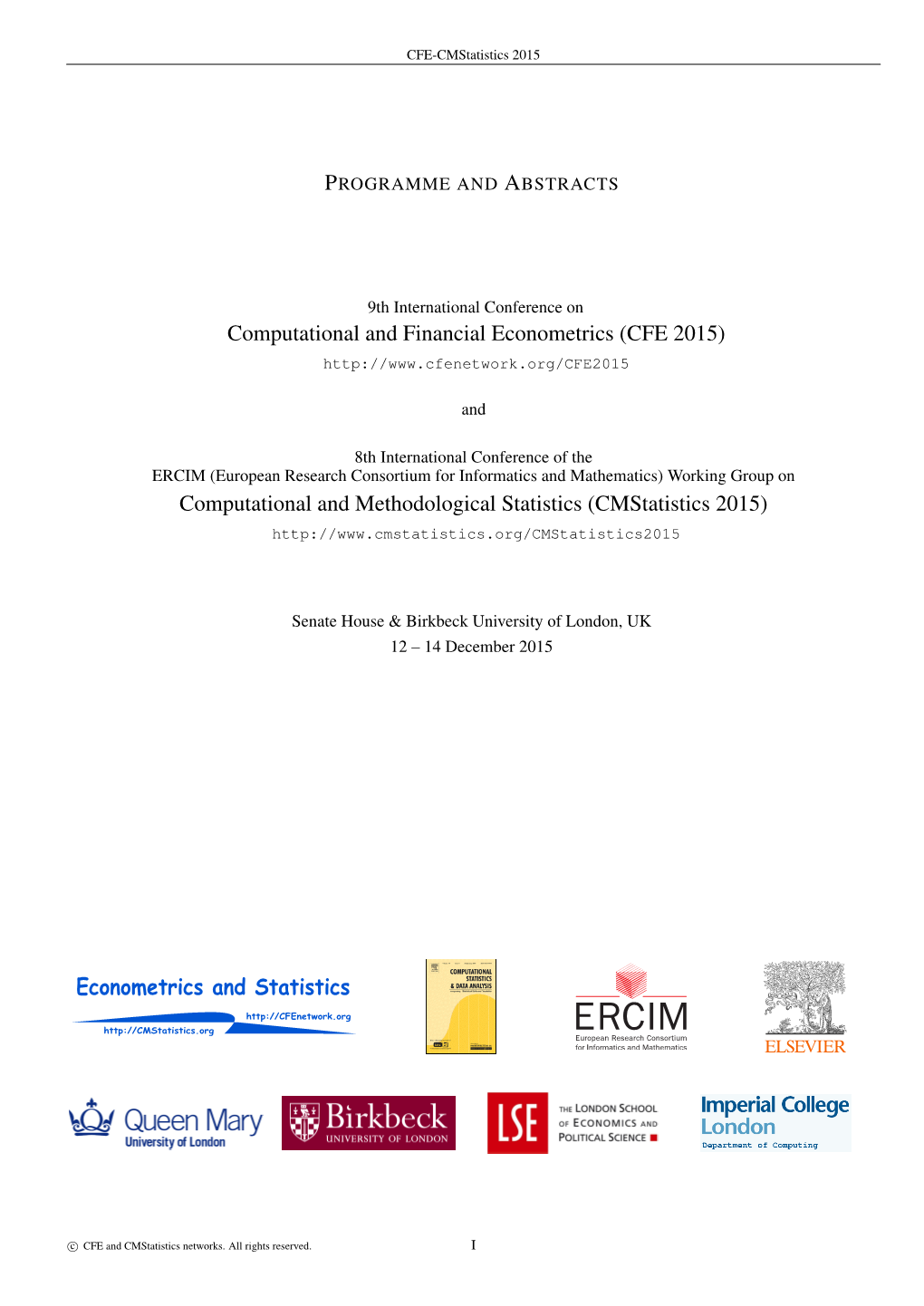 CFE-Cmstatistics 2015