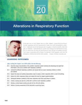 Alterations in Respiratory Function