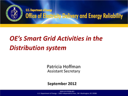 OE's Smart Grid Activities in the Distribution System