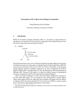 Linearization at PF: Evidence from Malagasy Extraposition