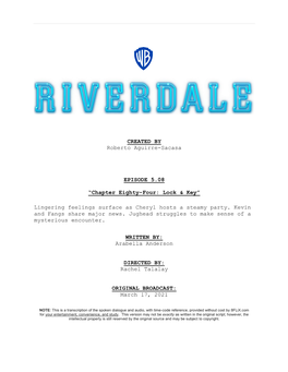 Riverdale, the More Things Change