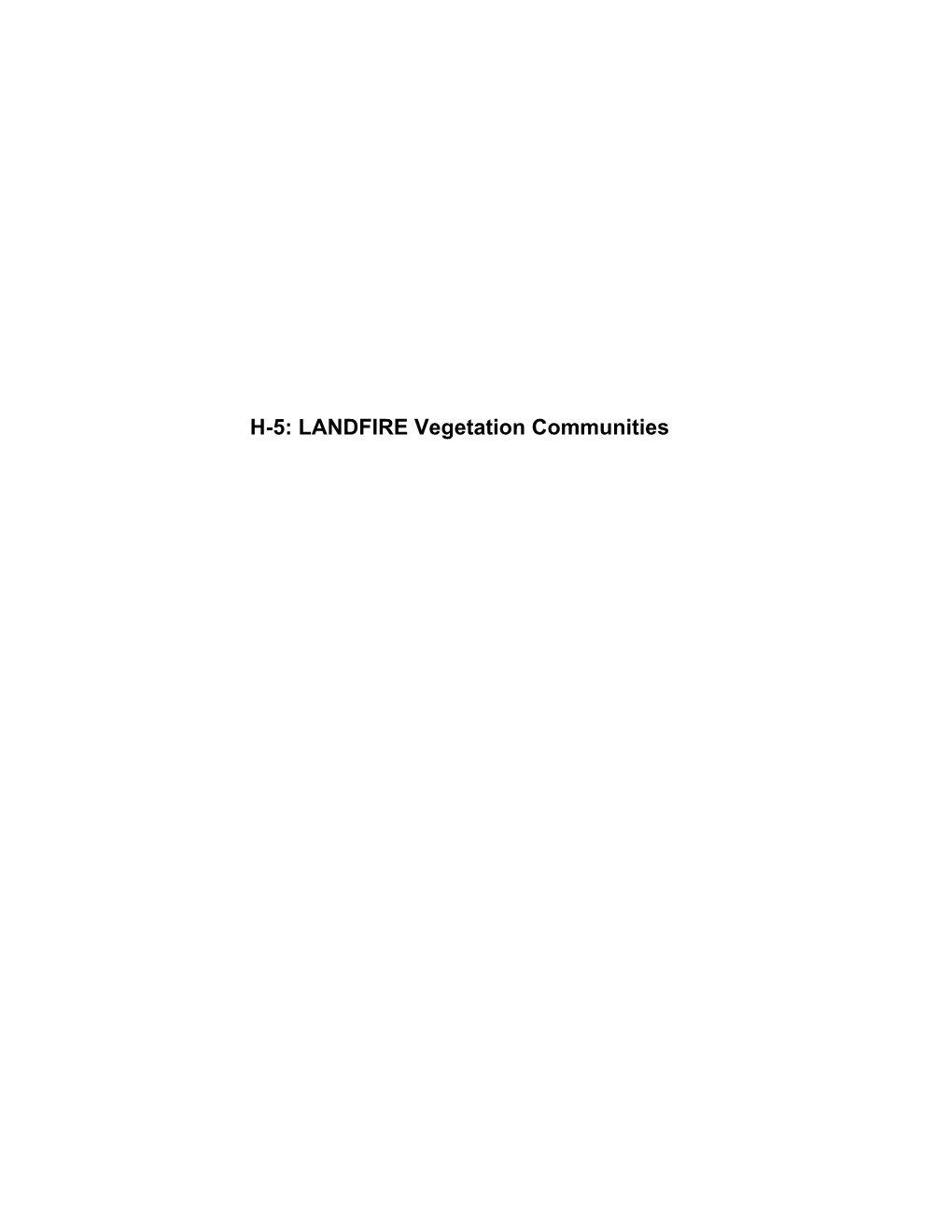 Landfire Vegetation Communities and Whitebark