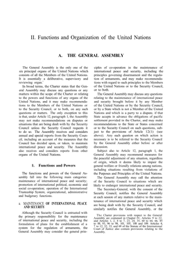 [ 1948-49 ] Part 1 Chapter 2 Functions and Organization of the United Nations