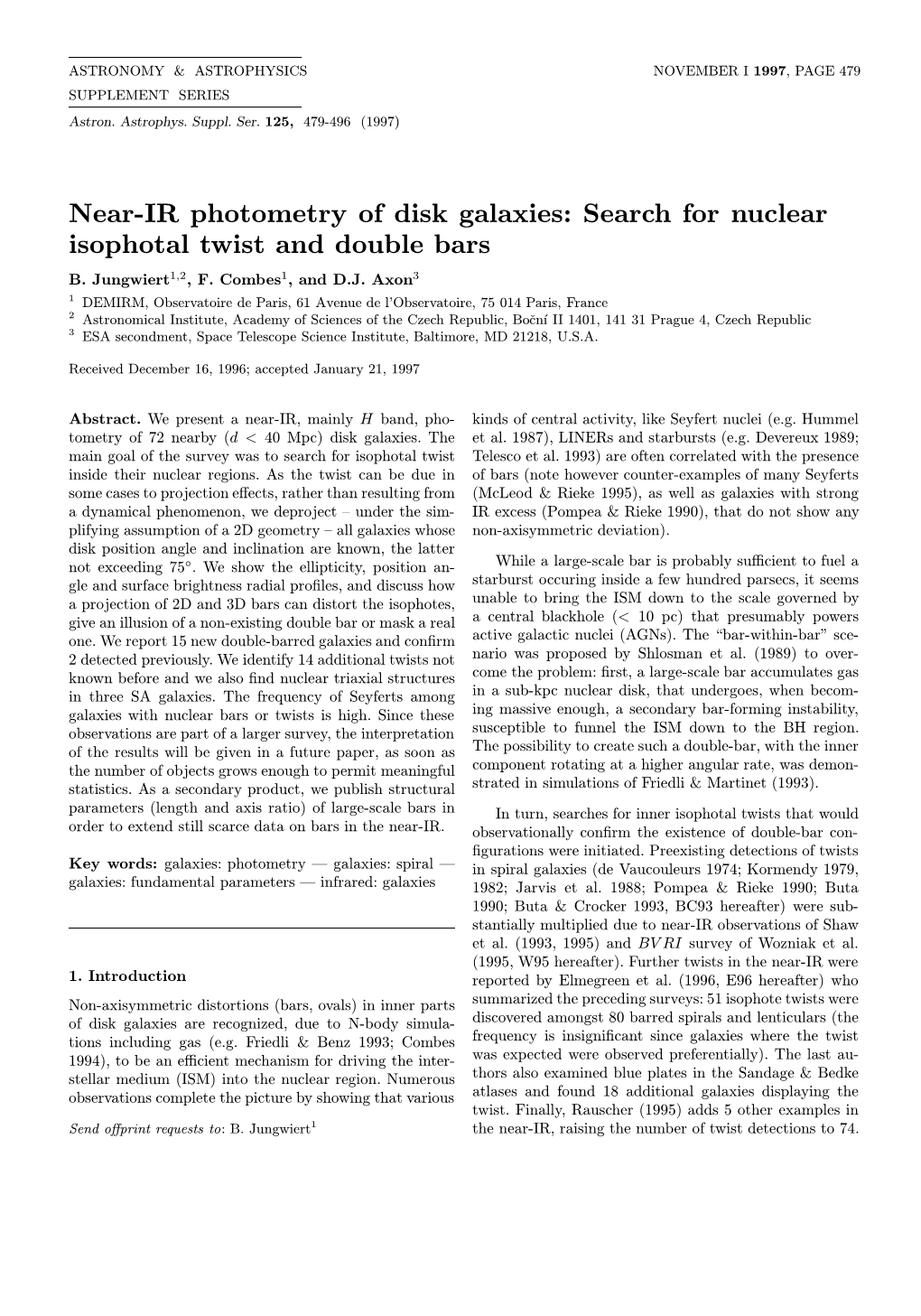 Near-IR Photometry of Disk Galaxies: Search for Nuclear Isophotal Twist and Double Bars B