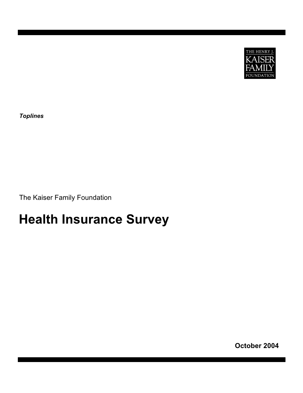 Health Insurance Survey