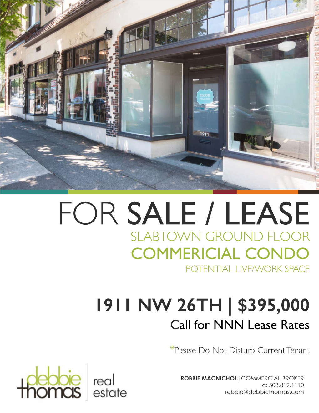 For Sale / Lease Slabtown Ground Floor Commericial Condo Potential Live/Work Space